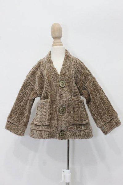 画像1: MSD/OF:wool cardigan(coffee) S-24-03-03-508-GN-ZS (1)