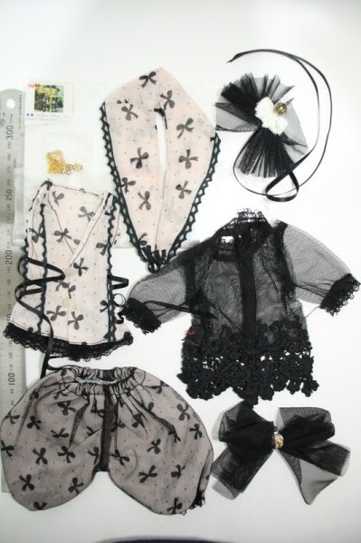 画像1: msd/of:衣装セット(chiffon ribbon dress) Y-24-08-28-242-YB-ZY (1)